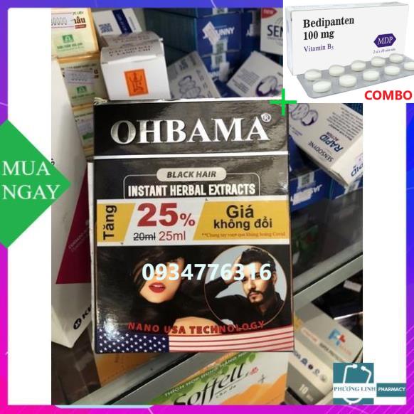 Combo Bedipanten 100mg +  Dầu gội thảo dược OHBAMA (gội là đen)- 1 bịch