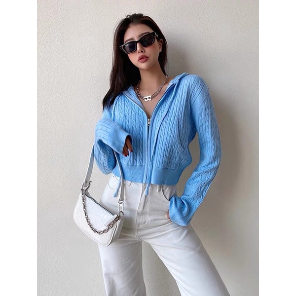 ÁO KHOÁC LEN CROPTOP
