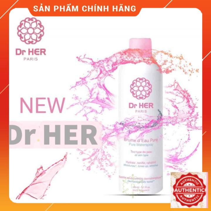 Xịt khoáng dưỡng ẩm làm diệu da Dr Her