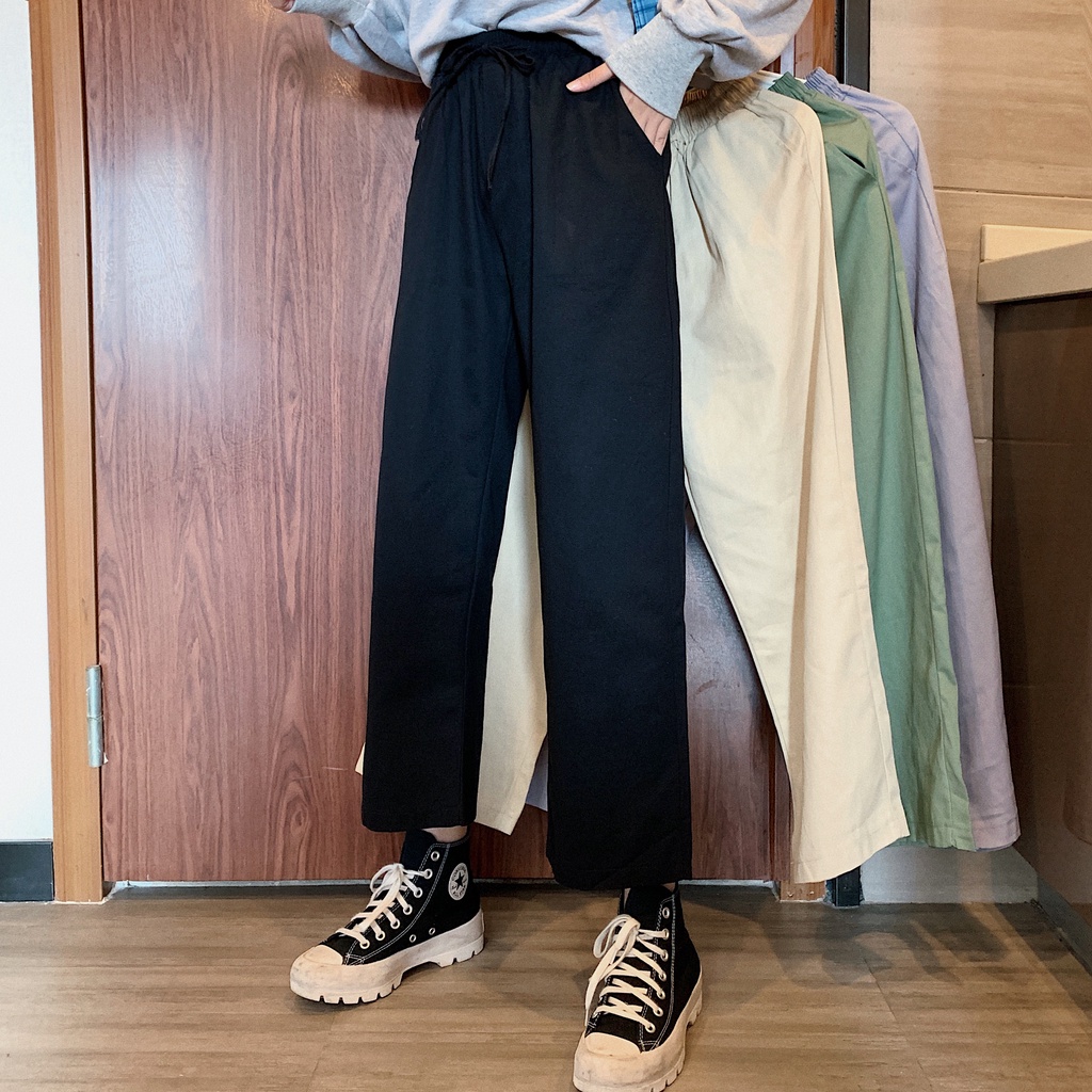 SUXI quần ống rộng Phong Cách Hàn Quốc Cho Nữ