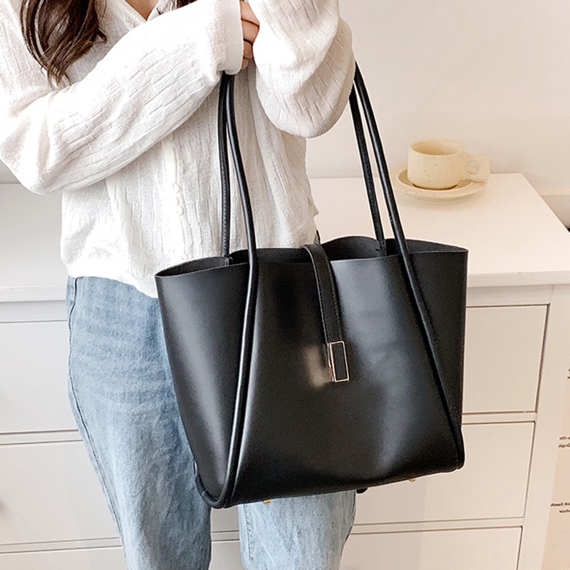 Túi đeo vai IELGY cỡ lớn màu sắc đơn giản thời trang cho nữ