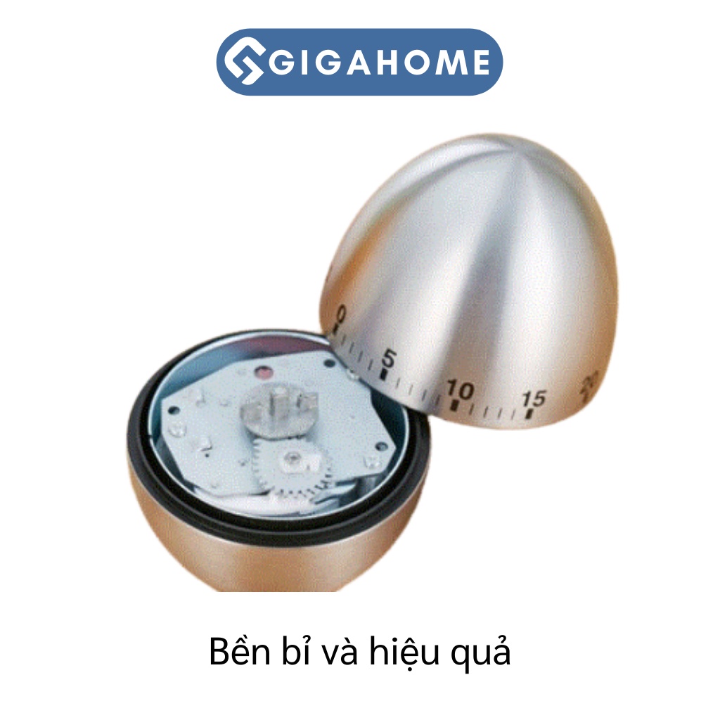 Đồng Hồ Cơ Quả Trứng GIGAHOME Hẹn Giờ Nấu Ăn, Làm Bài Tập 60 Phút 6797