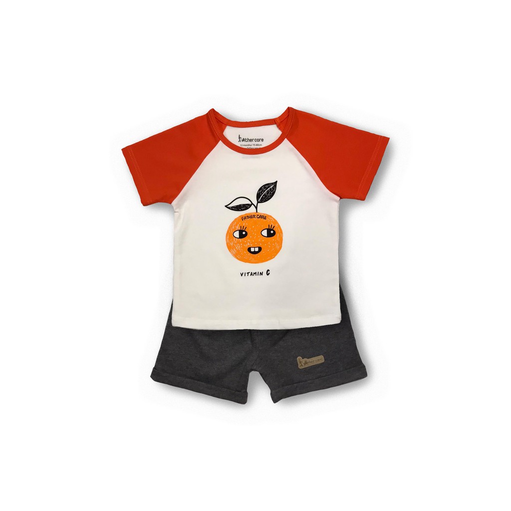 Bộ Quần Áo trẻ em Raglan Thời Trang FatherCare Cộc Tay Cotton - In Hình