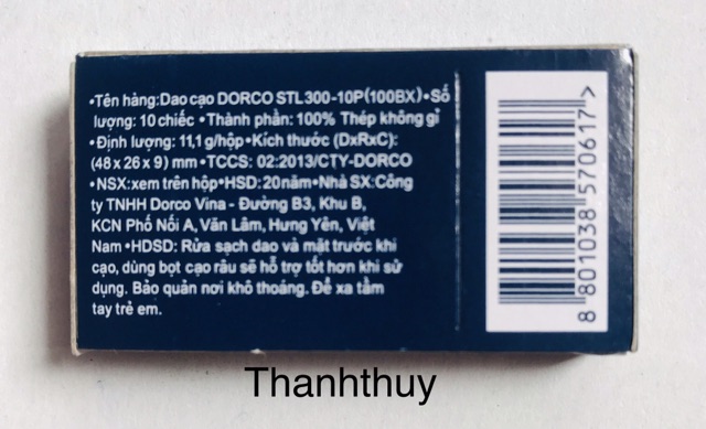 Set 2 Hộp lưỡi lam Trắng Dorco Titan siêu bén