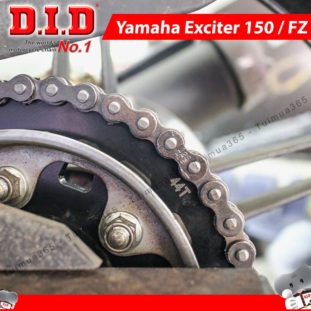 Nhông Sên Dĩa DID Exciter 150cc, FZ150i – Sên Vàng Nhật 130L 9ly - 10ly DID HDS ( Japan )