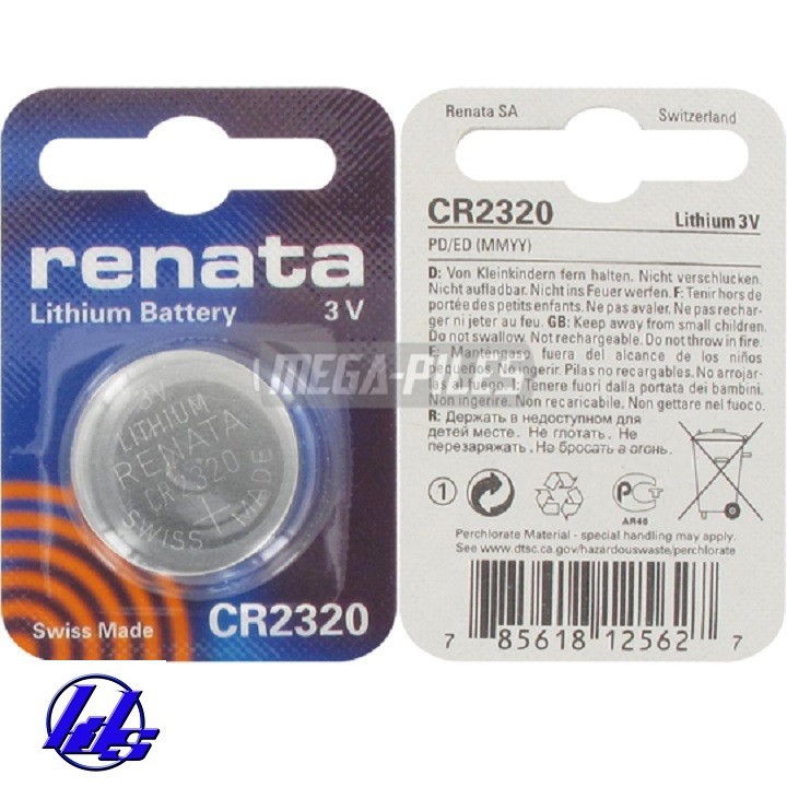 Pin CR2320 Renata lithium 3V chính hãng Renata Thụy Sĩ - Vỉ 1 viên