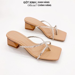 Dép cao gót nữ GÓT XINH GX400 quai mảnh đế cao 5cm