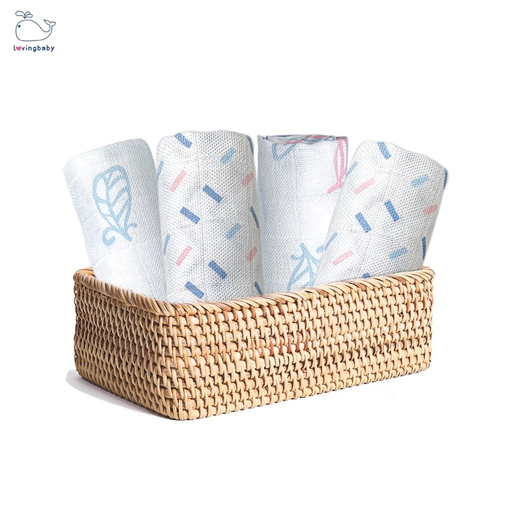 Khăn sữa sợi tre, khăn xô sữa cho bé Lovingbaby kích thước 30x30cm (6 chiếc/hộp)