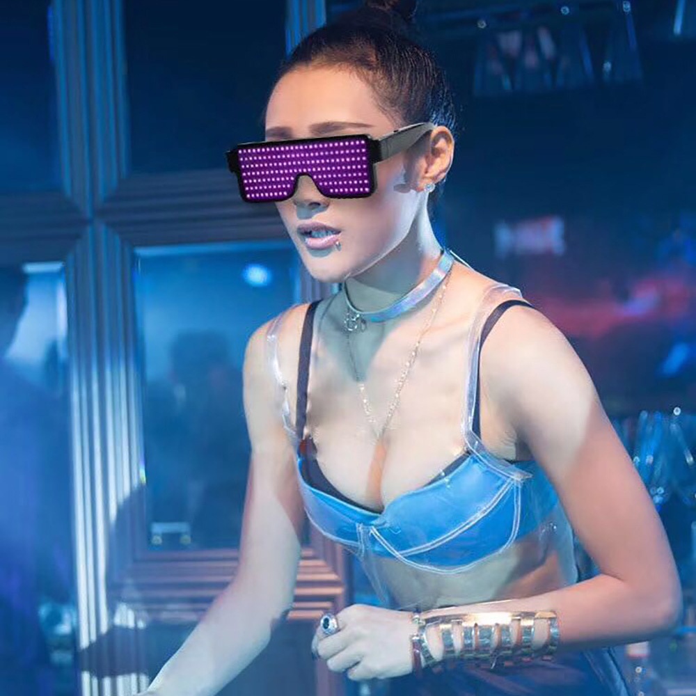 Mắt Kính Có Đèn LED Phát Sáng Nhiều Màu Độc Đáo Cho Nam Và Nữ