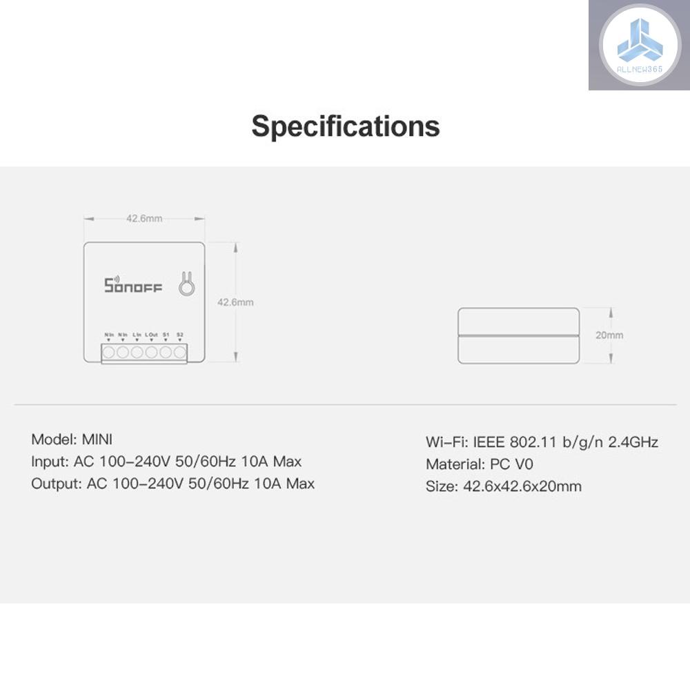 Công tắc thông minh hai chiều SONOFF 10A hỗ trợ chế độ tự động