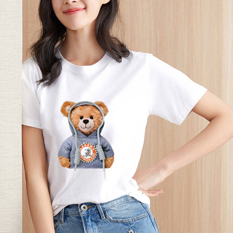 croptop  trẻ  Áo Thun Bông Nữ Tay Ngắt Có Mũ Trùm Đười