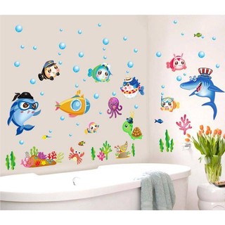 decal dán tường cá