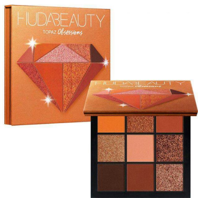 Bảng mắt 9 ô Huda Beauty Obsessions Palette Warm Brown, Topaz, Ruby, Emerald