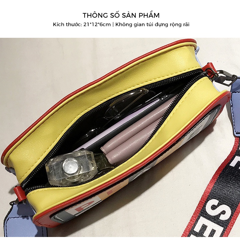 [NEW] Túi Đeo Chéo Kiểu Dang Hộp Trẻ Trung Cá Tính TX10