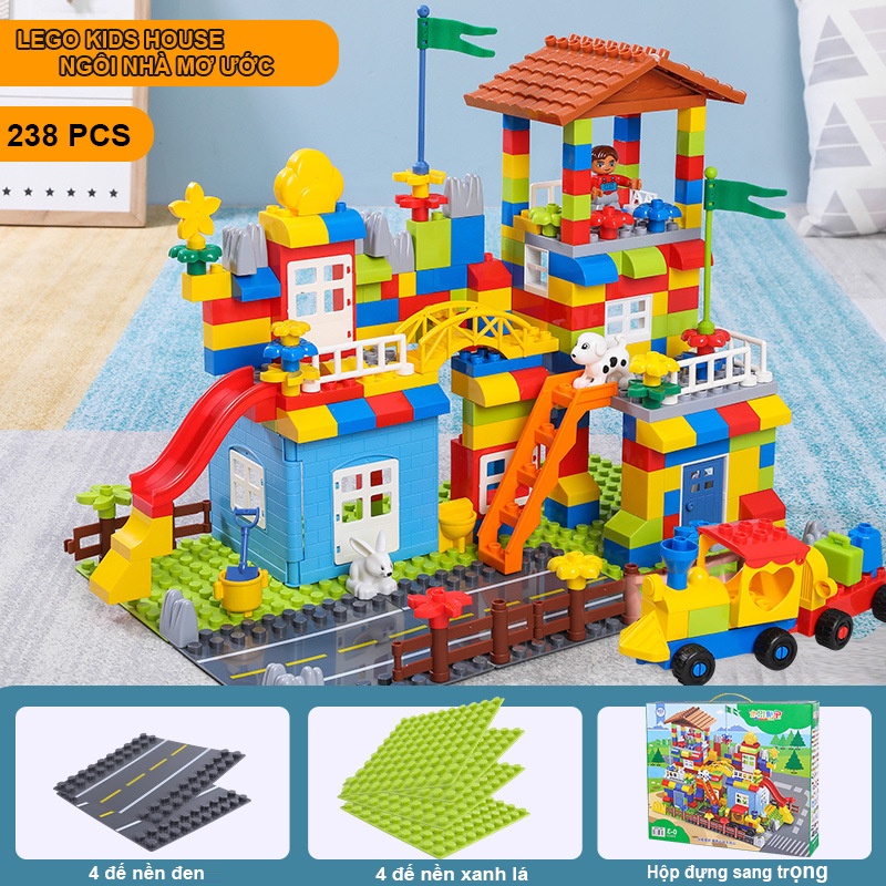 [GIẢM GIÁ 10%] BỘ LEGO NGÔI NHÀ CHO BÉ NHỰA ABS NGUYÊN SINH HÀNG XUẤT KHẨU FULL BOX