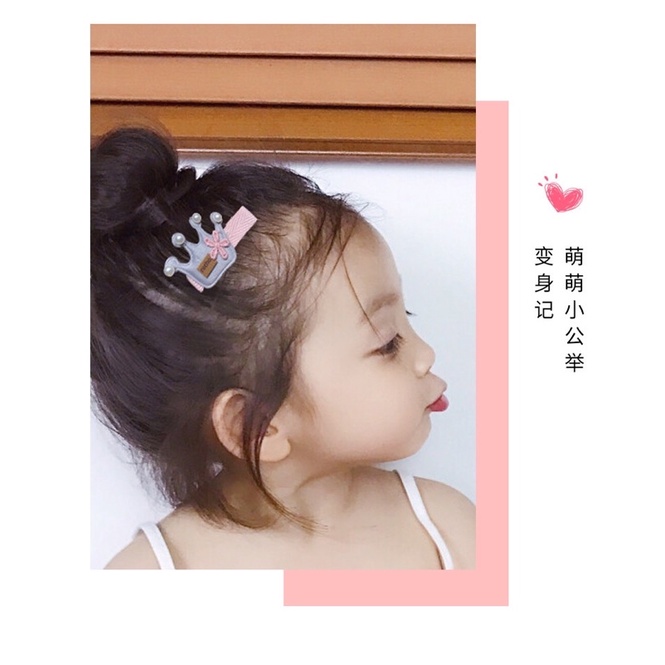 Set 5 kẹp nơ ren họa tiết hoa lá cực xinh màu pastel phong cách Hàn Quốc - kẹp tóc cho bé