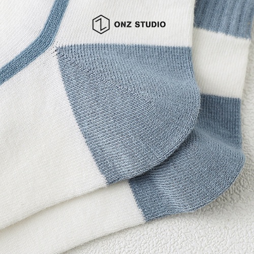 Set vớ cotton ONZ Studio hoạ tiết tennis - Set 5 tất chân unisex cổ ngắn co giãn thoáng khí thấm hút mồ hôi TA08