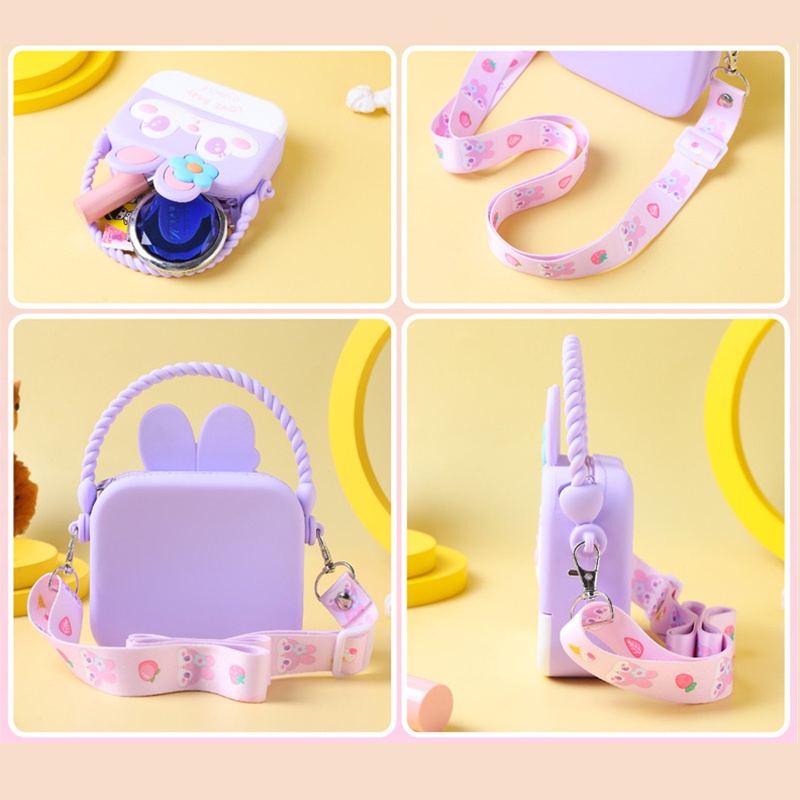 Túi Đeo Chéo Mini Bằng Silicon Hình Stella Lou Dễ Thương Dùng Đựng Tiền Xu / Tai Nghe Cho Bé