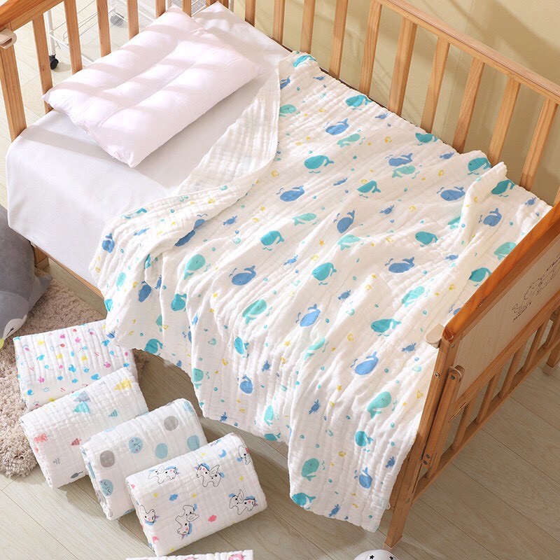 ⚡️Bán Lỗ lấy đánh giá⚡️Khăn Tắm Xô Nhăn 6 lớp Sợi Tre Muslin, Khăn Đa Năng Làm Chăn, Ủ Kén Cao Cấp Hàng Xuất Khẩu