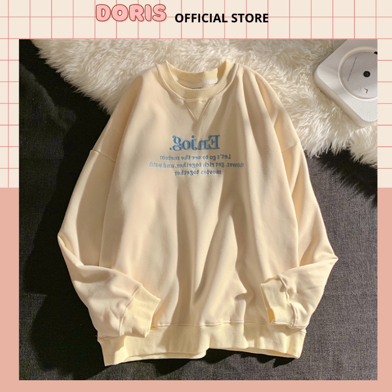 [Sweater Couple] Áo sweater thêu chữ dài tay style ullzang full size nam nữ mặc đẹp | BigBuy360 - bigbuy360.vn