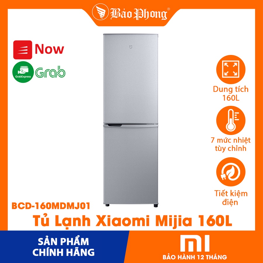 Tủ lạnh XIAOMI 160L 2 cánh cửa Mijia two-door refrigerator 160L BCD-160MDMJ01 thông minh tiết kiệm điện an toàn giá rẻ