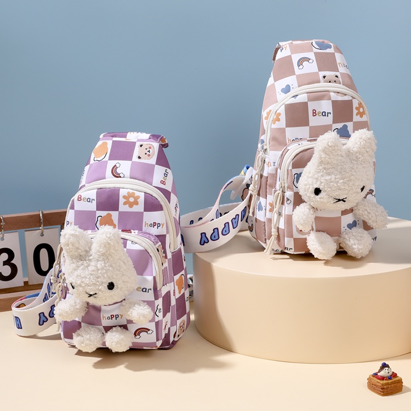 Túi Đeo Chéo Hình Thỏ Hoạt Hình Dễ Thương Cho Nữ