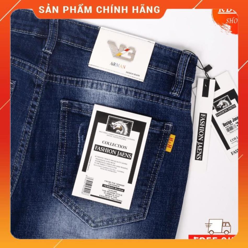 Quần jeans rách ống ôm chất bò cao cấp vải mềm mịn hợp dáng - QJ08 -SK1