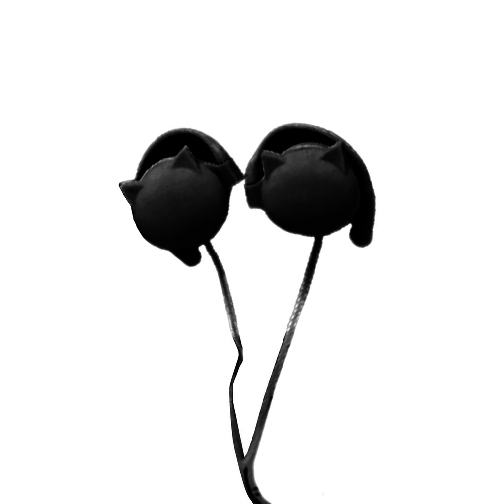 Tai Nghe Móc Tai Hình Mèo Hoạt Hình Có Mic Cho Điện Thoại / Pc | BigBuy360 - bigbuy360.vn