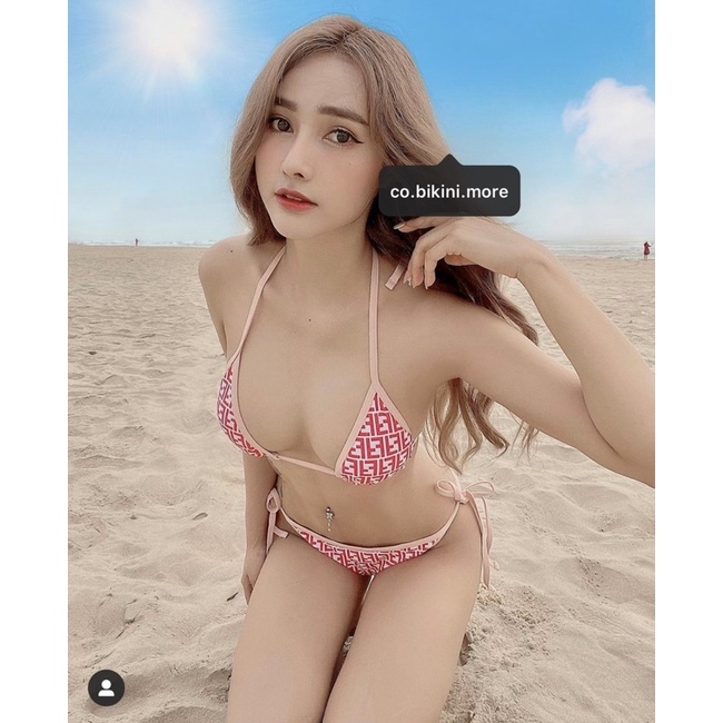 [BKN1011] &lt;BRAND&gt; SET BIKINI FD ĐỎ VIỀN NUDE