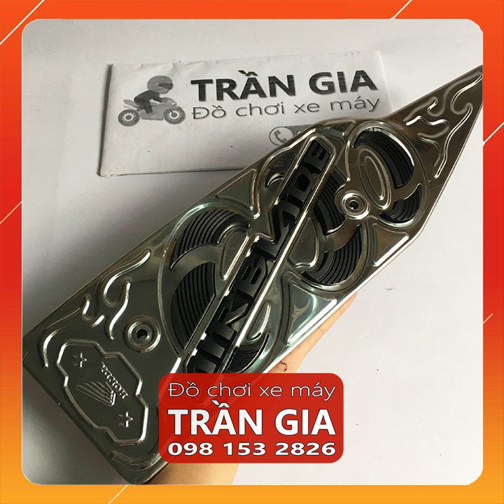 Thảm lót để chân INOX xe AB airblade 2013-2014-2015 tấm trải sàn gác chân air blade - phụ kiện trang trí