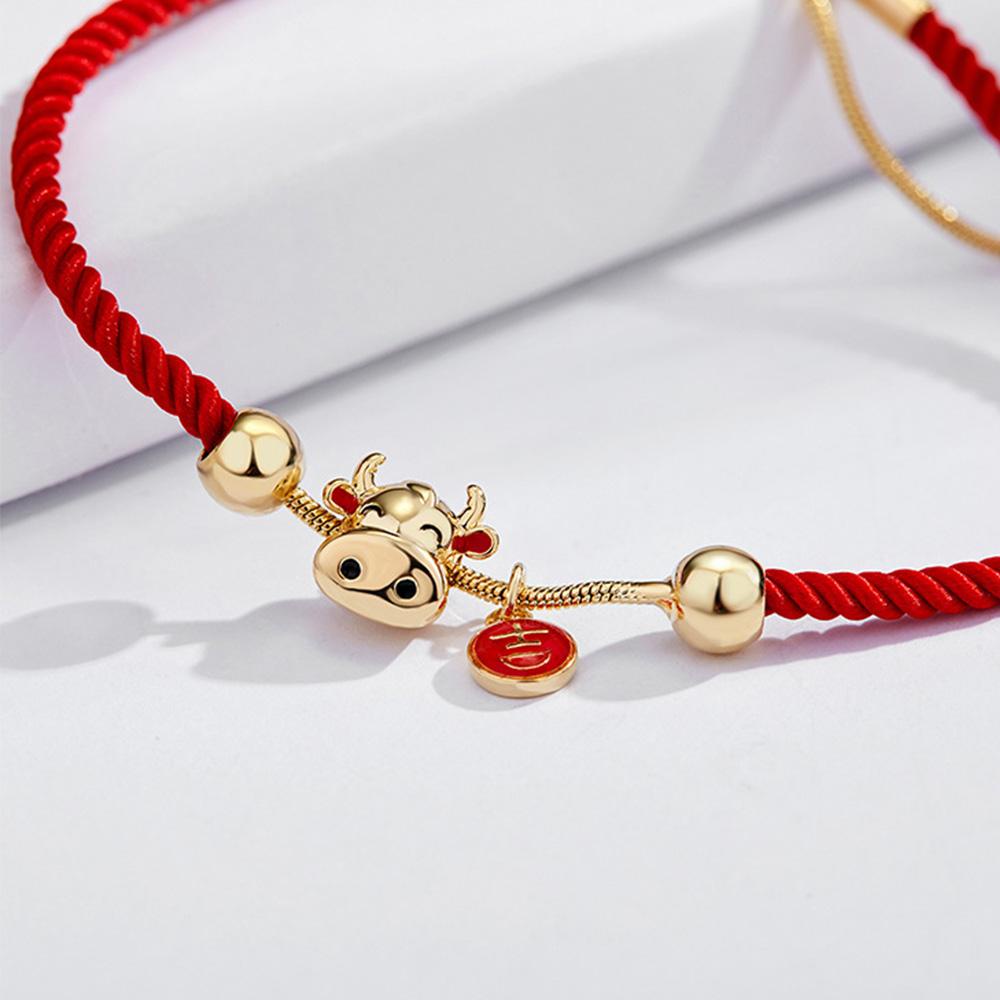 Vòng Tay Dây Thừng Màu Đỏ May Mắn Cho Cặp Đôi