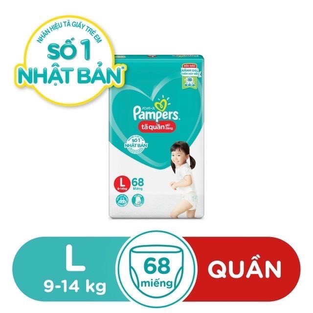 Bỉm Pampers Quần Giữ Đang Mới Gói Cực Đại M74/L68/XL62/XXL56