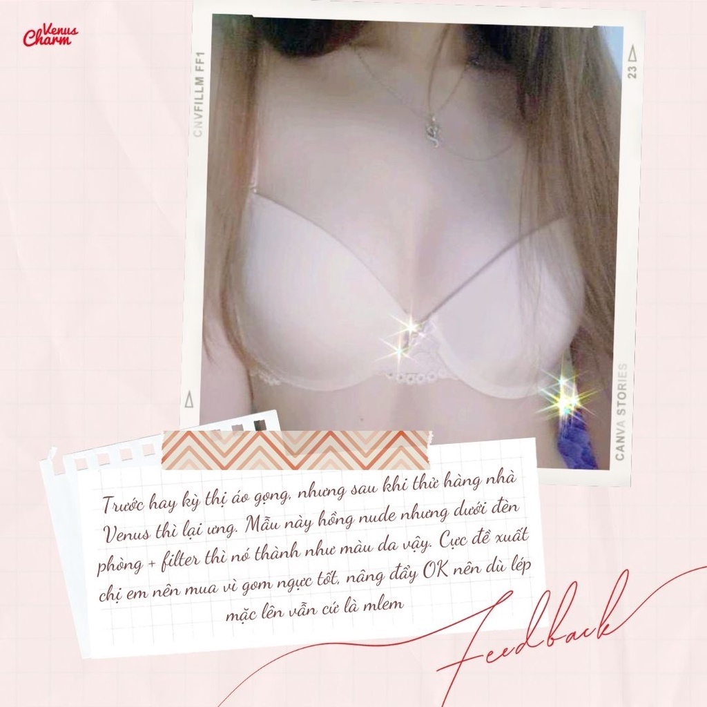 Áo lót trơn có gọng nâng ngực tự nhiên Venus Charm 431