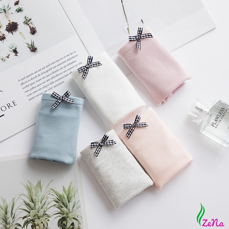 Quần Lót Cotton Phối Nơ Mềm Mại ZE029 | BigBuy360 - bigbuy360.vn