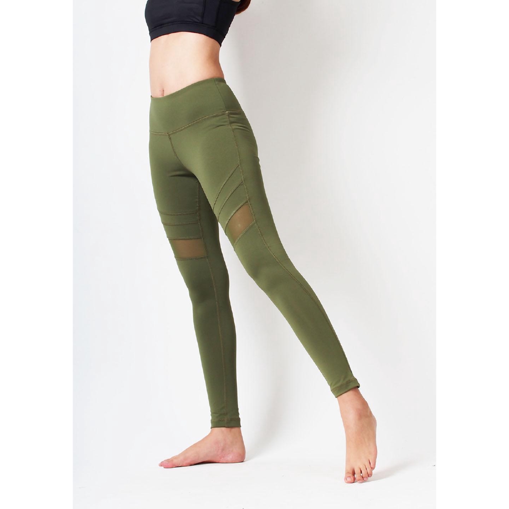 Legging dài Vip Performance phối 2 vạch lưới bắp chân