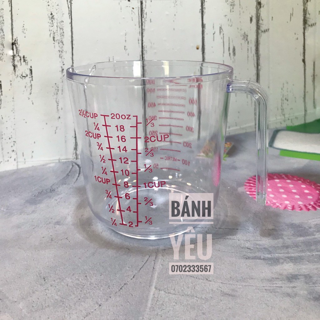 Ca nhựa đong chia nước vạch đỏ - DC76