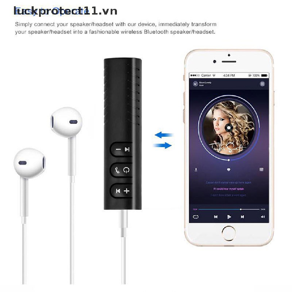 Thiết bị truyền nhận tín hiệu âm thanh Bluetooth 3.5 AUX không dây cho xe hơi cao cấp