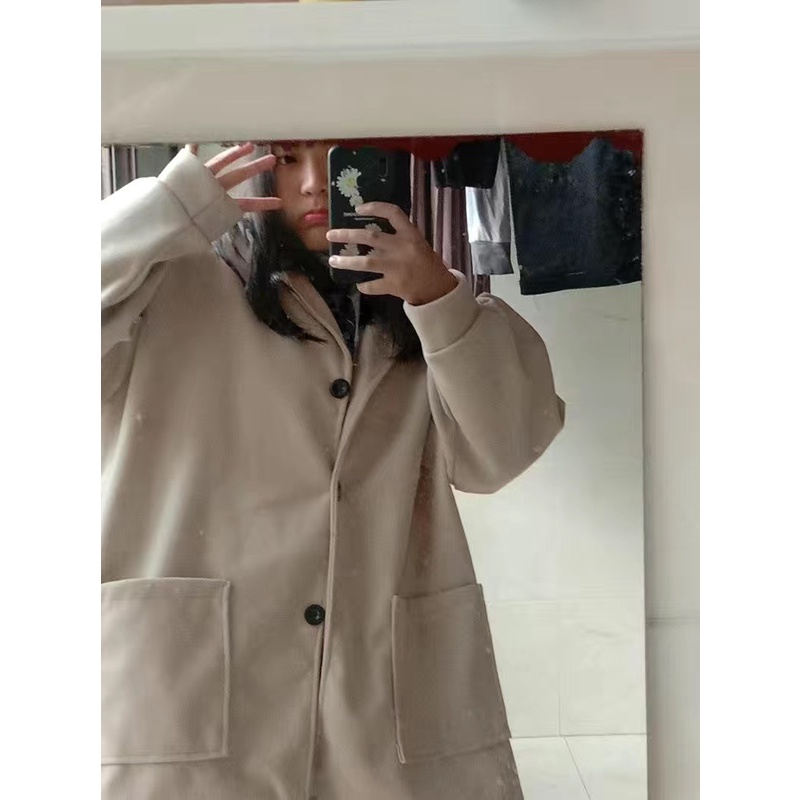 [HÀNG ĐANG VỀ] Áo Khoác Dạ Dài Tay Trơn Nhiều Màu Cá Tính Super Bigsize đến 150kg | BigBuy360 - bigbuy360.vn