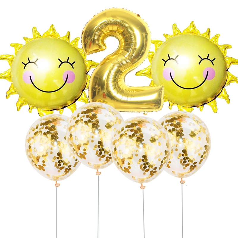 Set 7 Bong Bóng Cao Su 32 Inch Hình Số Dùng Trang Trí Tiệc