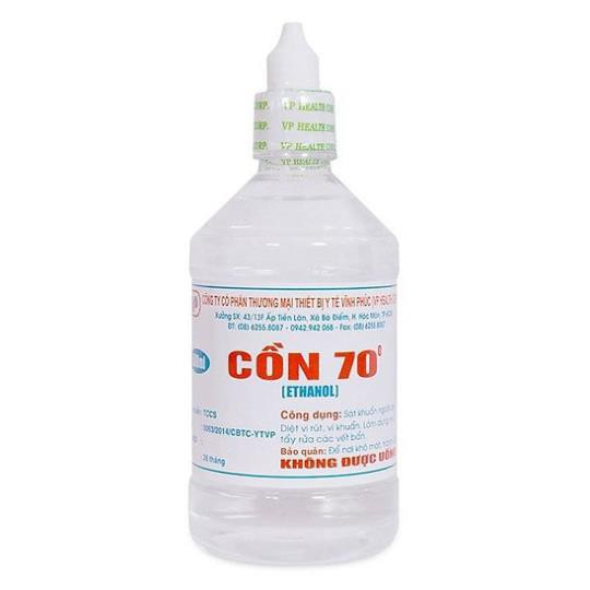 Cồn 70 Độ VP (500ml) Màu trắng