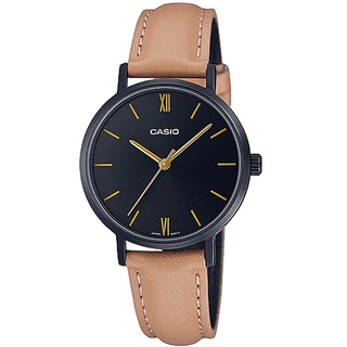 Đồng hồ casio nữ, đồng hồ casio nữ chính hãng ltpvt02bl - 1a dây da nâu fullbox.