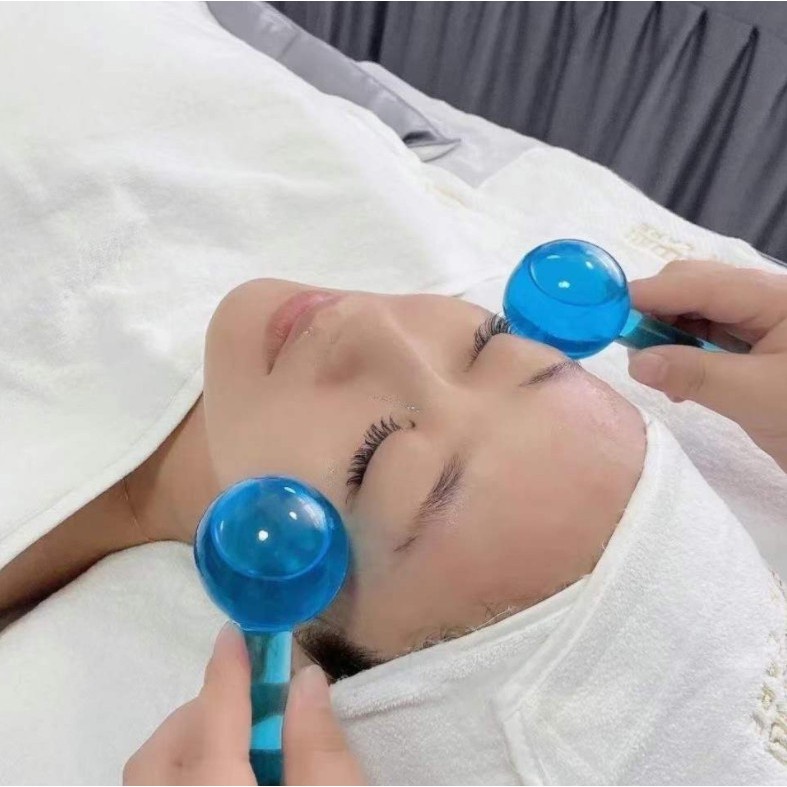 MVP328 Set 2 Thanh cầu lăn Đá lăn massage mặt mát lạnh đẩy tinh chất đẹp da