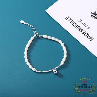 Vòng tay bạc s925 simply pearl dễ thương | lắc tay nữ trang sức bạc thời trang