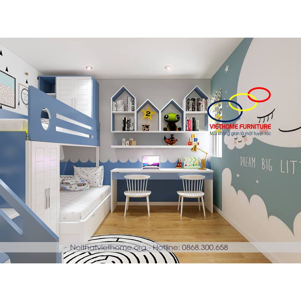 Giường tầng đa dụng thông minh & sang trọng cho con  - Viethome | BigBuy360 - bigbuy360.vn