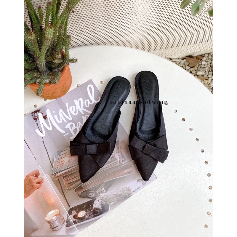 Dép sục nơ lụa siêu xinh