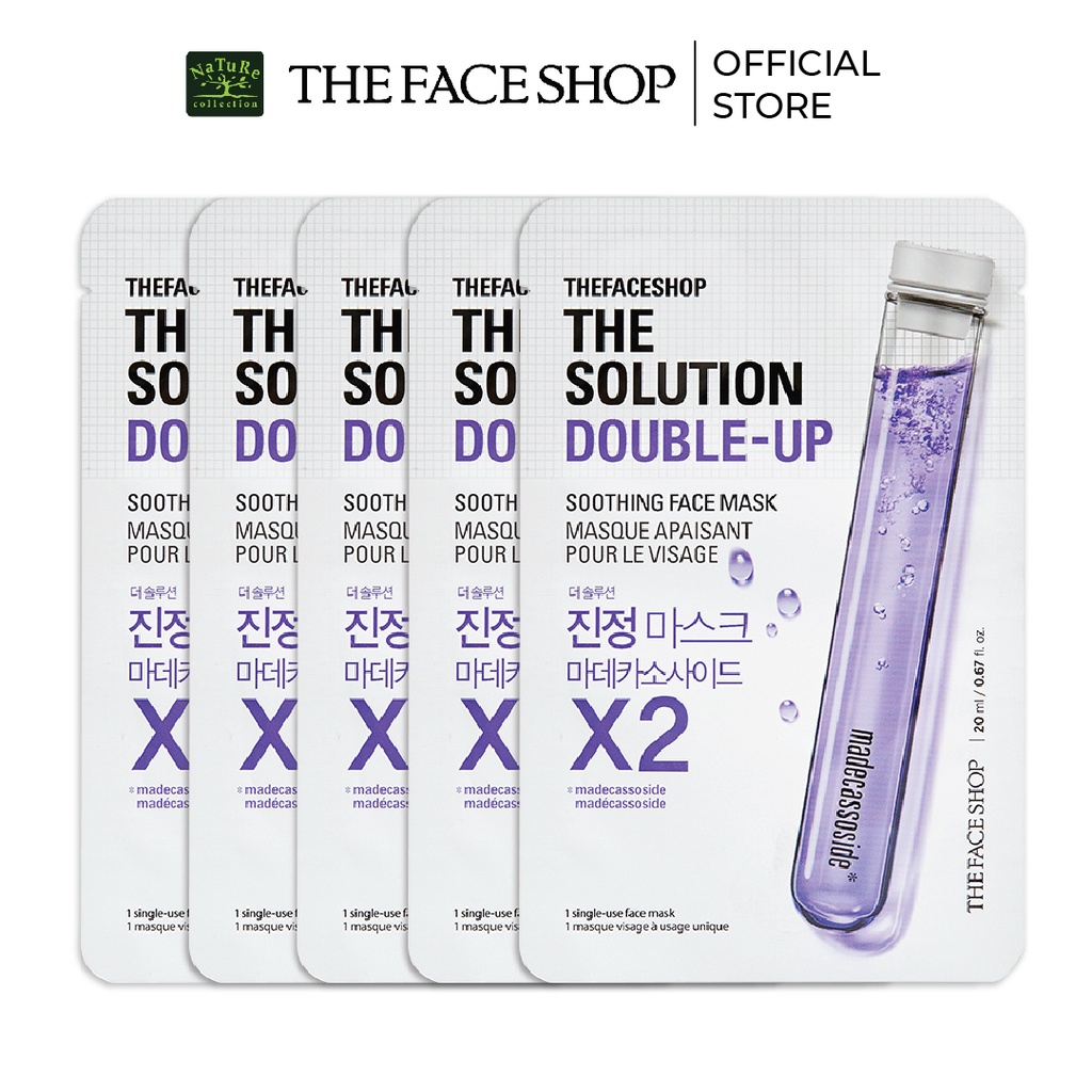 Combo Mặt Nạ Cấp Ẩm Làm Dịu Da The FaceShop The Solution 20Mlx5