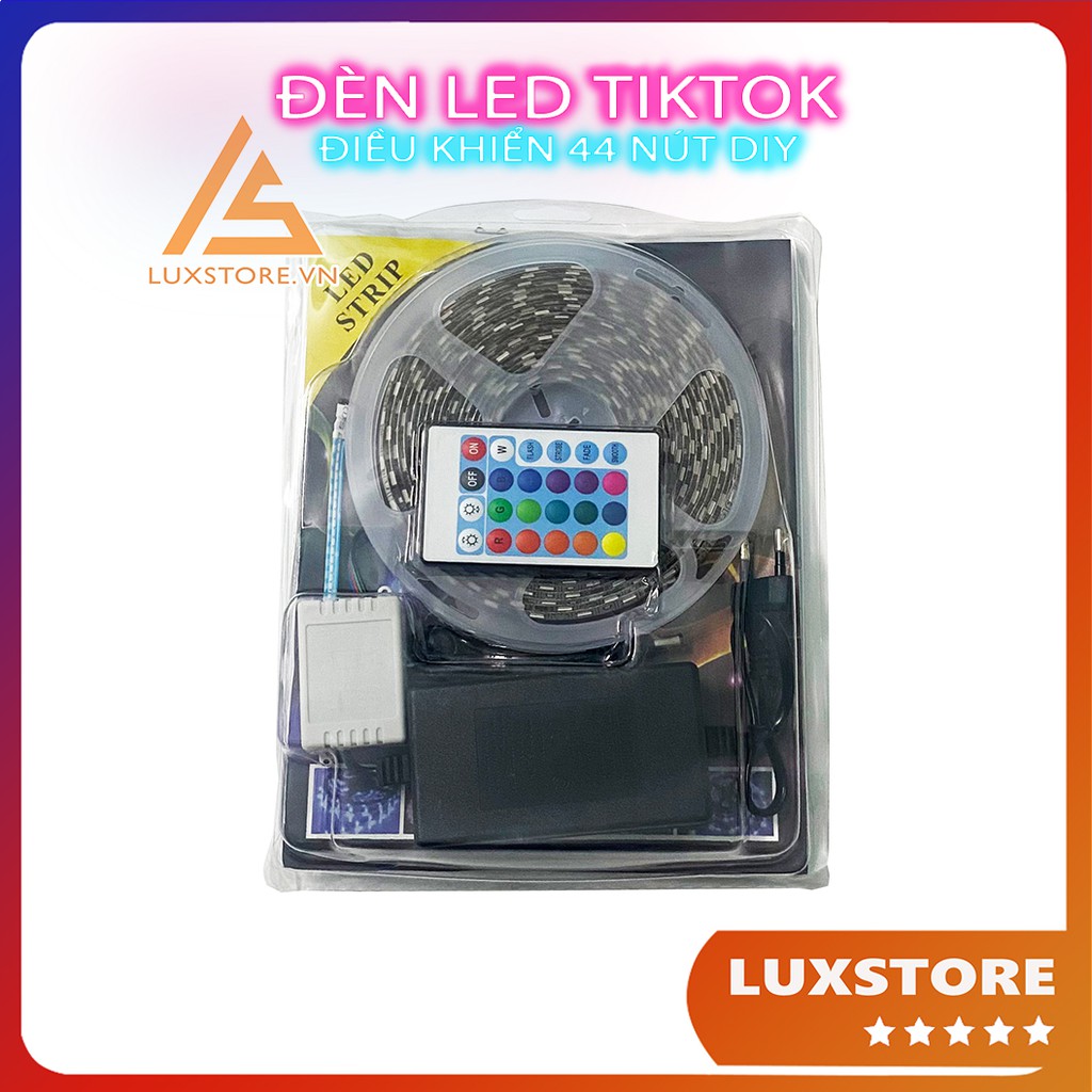 ĐÈN LED TIKTOK, ĐÈN LED TRANG TRÍ CUỘN 5M RGB DÁN TƯỜNG TRANG TRÍ DECOR PHÒNG NGỦ, BACKGROUND QUAY VIDEO TIKTOK LUXSTORE