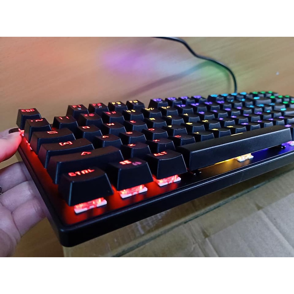 Bàn phím cơ Motospeed K87 TKL Rainbow Gaming Keyboard | Chính Hãng | Bảo Hành 12 Tháng 1 đổi 1
