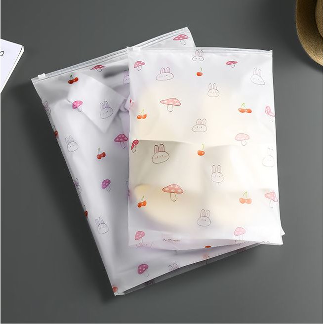 TÚI ZIP LỤA ĐỰNG QUẦN ÁO, ĐỒ SƠ SINH, DU LỊCH, DÀY MỊN HÌNH NẤM