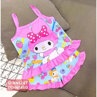 Bộ dây bèo thun lạnh bé gái